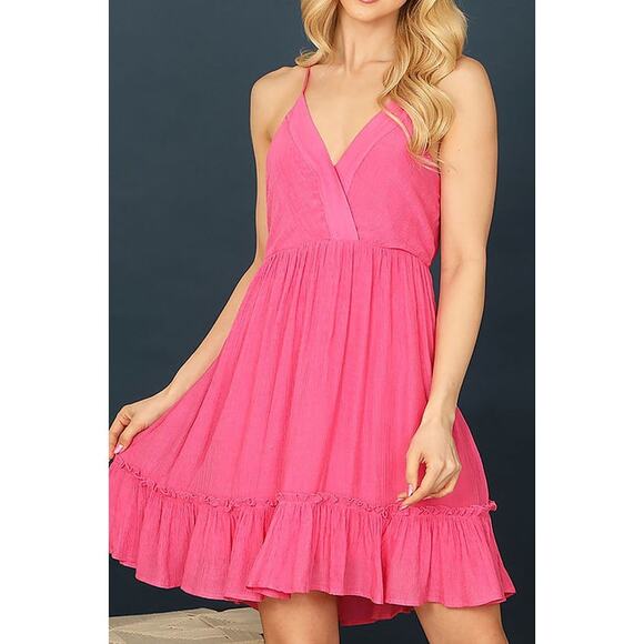 NEW IN Lattice Detail Pink Sundress, Size Large - Picture 4 of 15